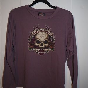 PURPLE HARLEY DAVIDSON SHIRT